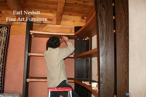 installing custom corner bookshelf installing custom corner bookshelf